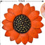 Flores metal girasol naranja decoración pared