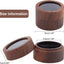 Caja anillos madera nogal 2x1.4" redonda terciopelo negro