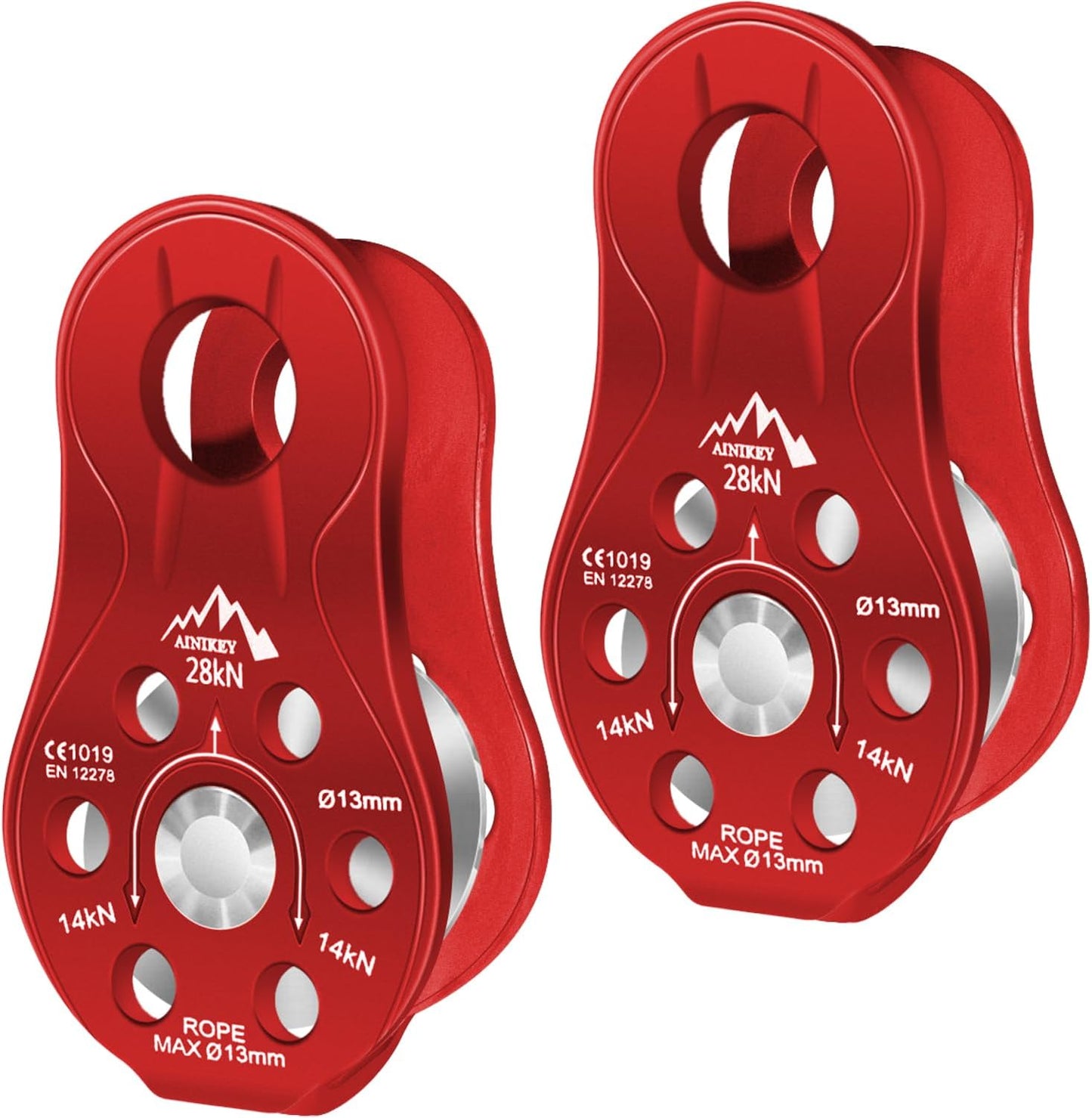 Micropolea fija 28KN aluminio pack 2 roja