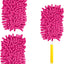 2 Pzas plumero microfibra reutilizables 360 rojo rosa