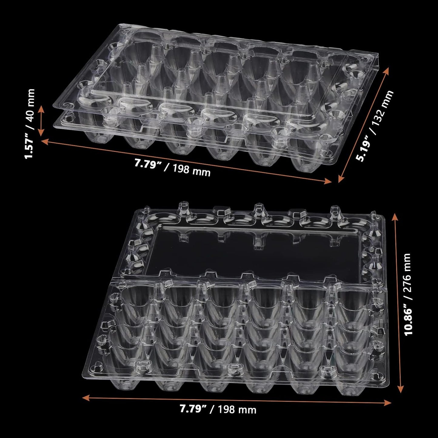 100 Cajas Huevos Codorniz Plástico Transparente