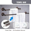 Set 4 Pzas Accesorios Baño Bronce Toallero Gancho Bata