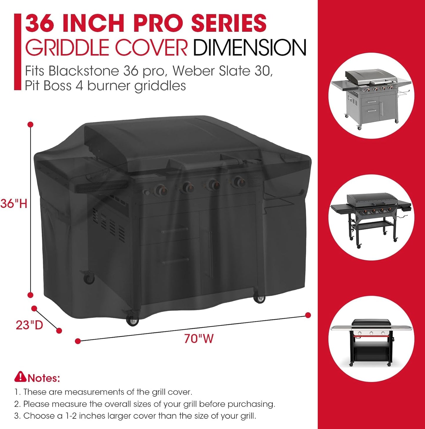 Cubierta parrilla Blackstone ProSeries 36x70" resistente