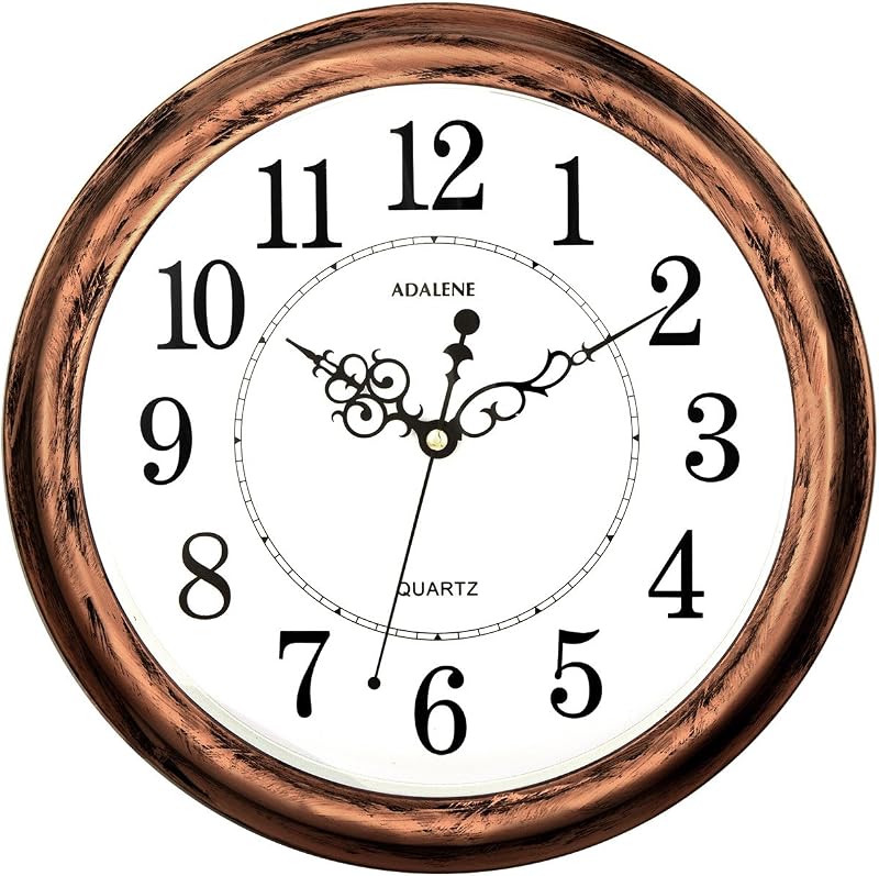 Reloj pared decorativo 13pulg cuarzo silencioso batería