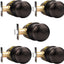 Perillas puerta bronce aceitado pack 5