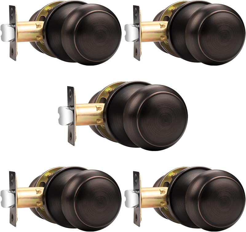 Perillas puerta bronce aceitado pack 5