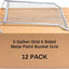 12 Rejillas Cubo 5gal Colador 4 Caras Metal Plateado