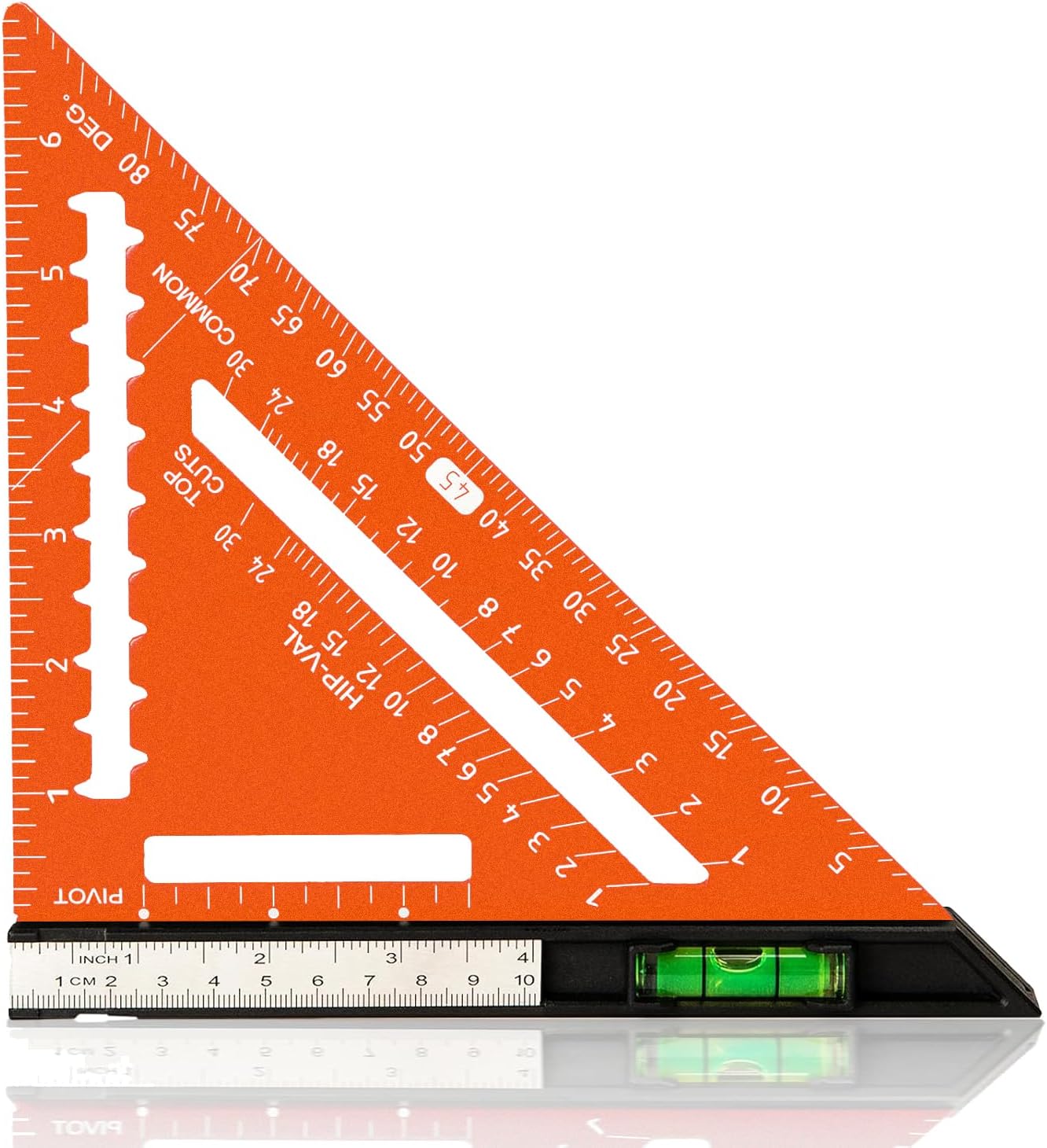Escuadra viga 7pulg nivel regla triangular aluminio carpintería