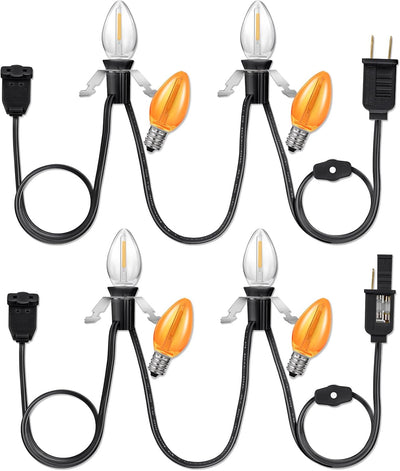 Cable lámpara con interruptor enchufe candelabro E12