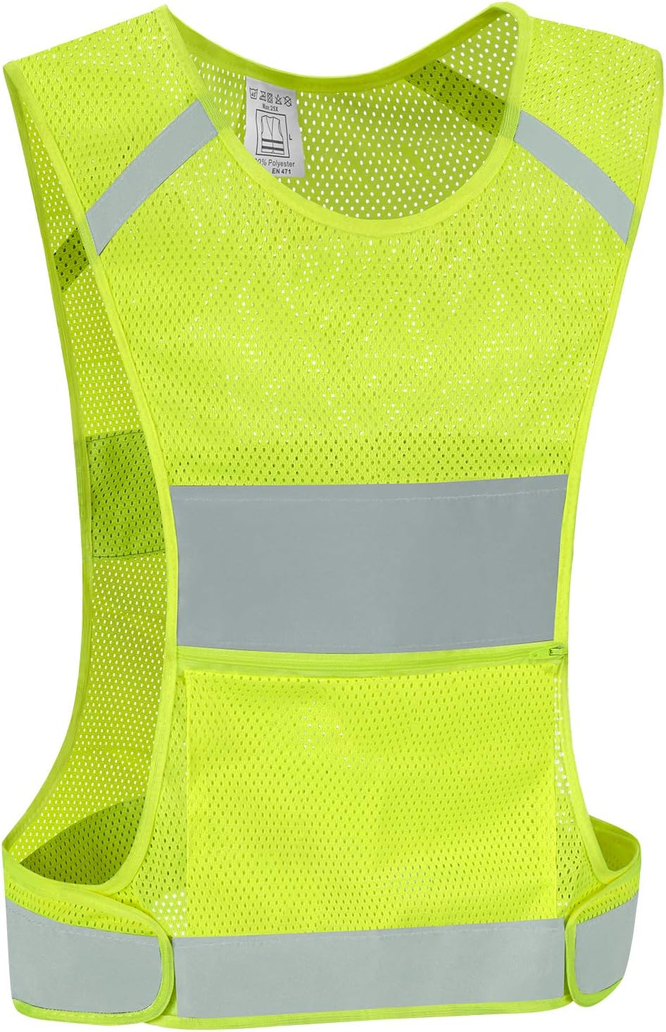 Chaleco reflectante para correr y bicicleta con bolsillo