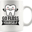 Taza de cerámica Go Floss Yourself 11 oz para odontólogos y higienistas