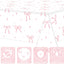 Mantel plástico lazo rosa 2uds rectangular fiesta coqueta