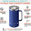 Taza café acero inox 20oz aislamiento vacío asa tapa