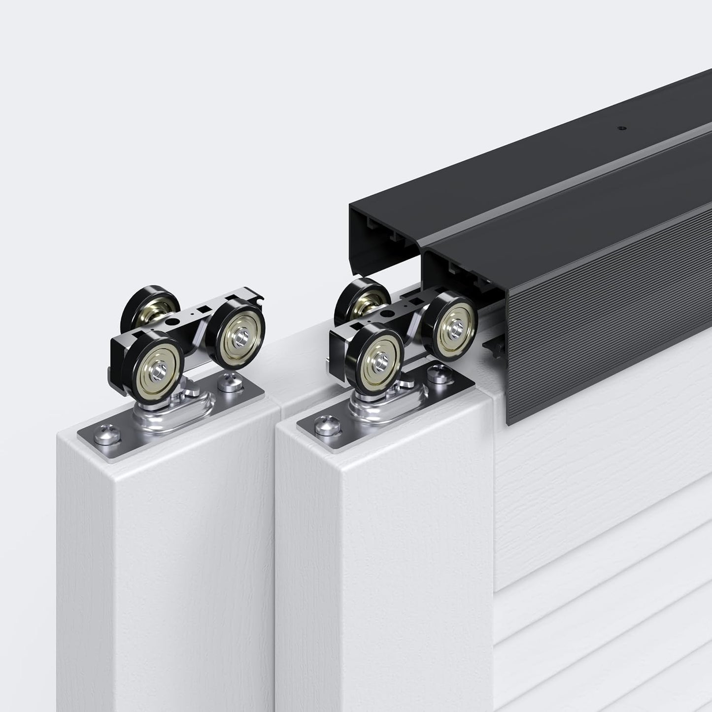 Kit herrajes puerta corredera armario doble 72pulg aluminio