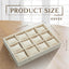 Organiz. joyas terciopelo 2 bandejas madera