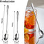 Set 4 Cucharas Té Helado Acero Inox 7.9x10.3pulg