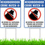 2 Letreros Vigilancia Crimen 17x13" Plástico Corrugado