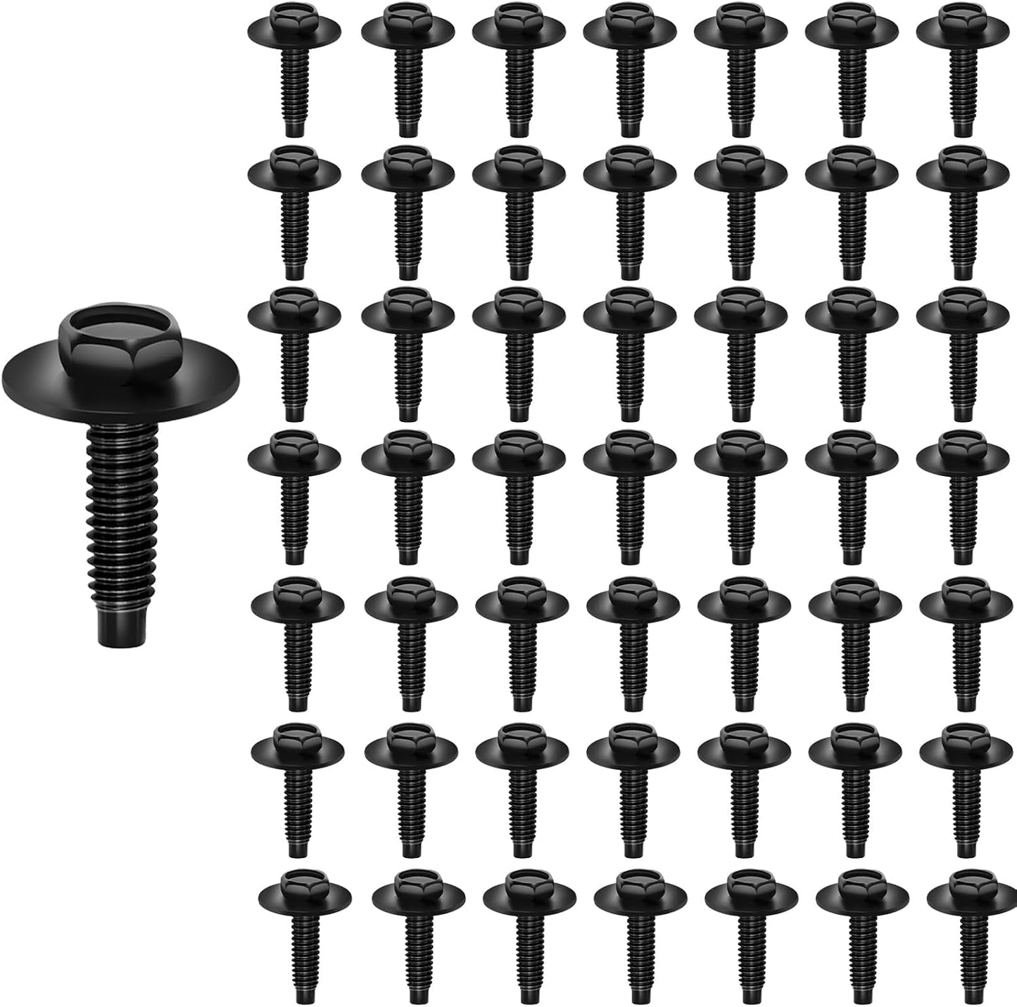50 Pzas Pernos M6x1.0 Negro para GM Ford Chrysler