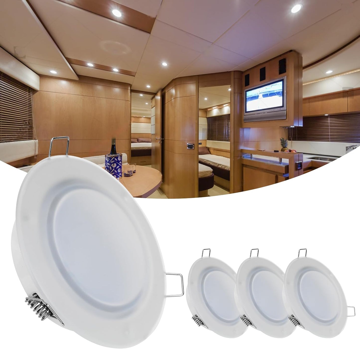 Luz LED empotrada RV 4.5" 12V blanco frío
