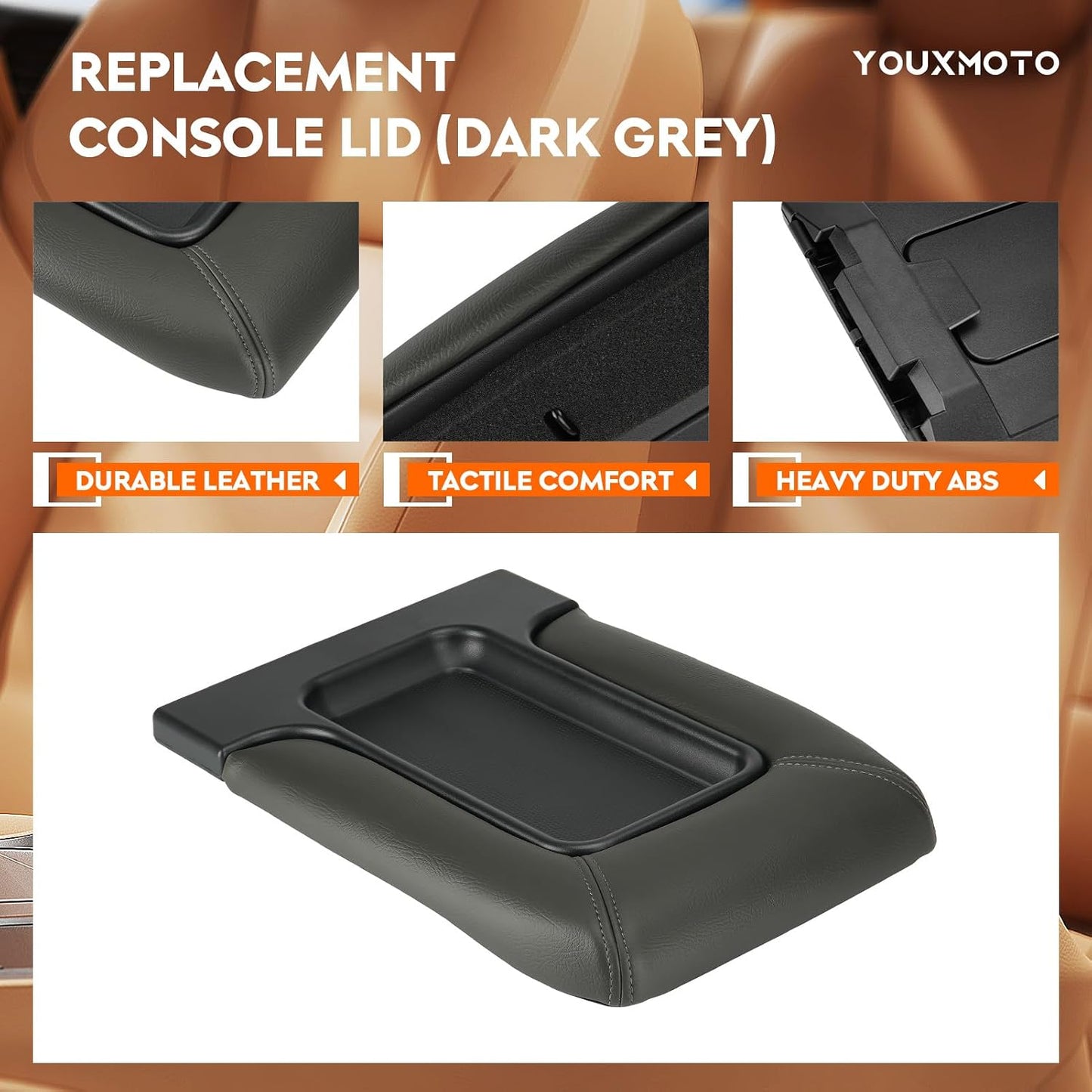 Tapa apoyabrazos consola Chevy Silverado 2001-06 gris oscuro