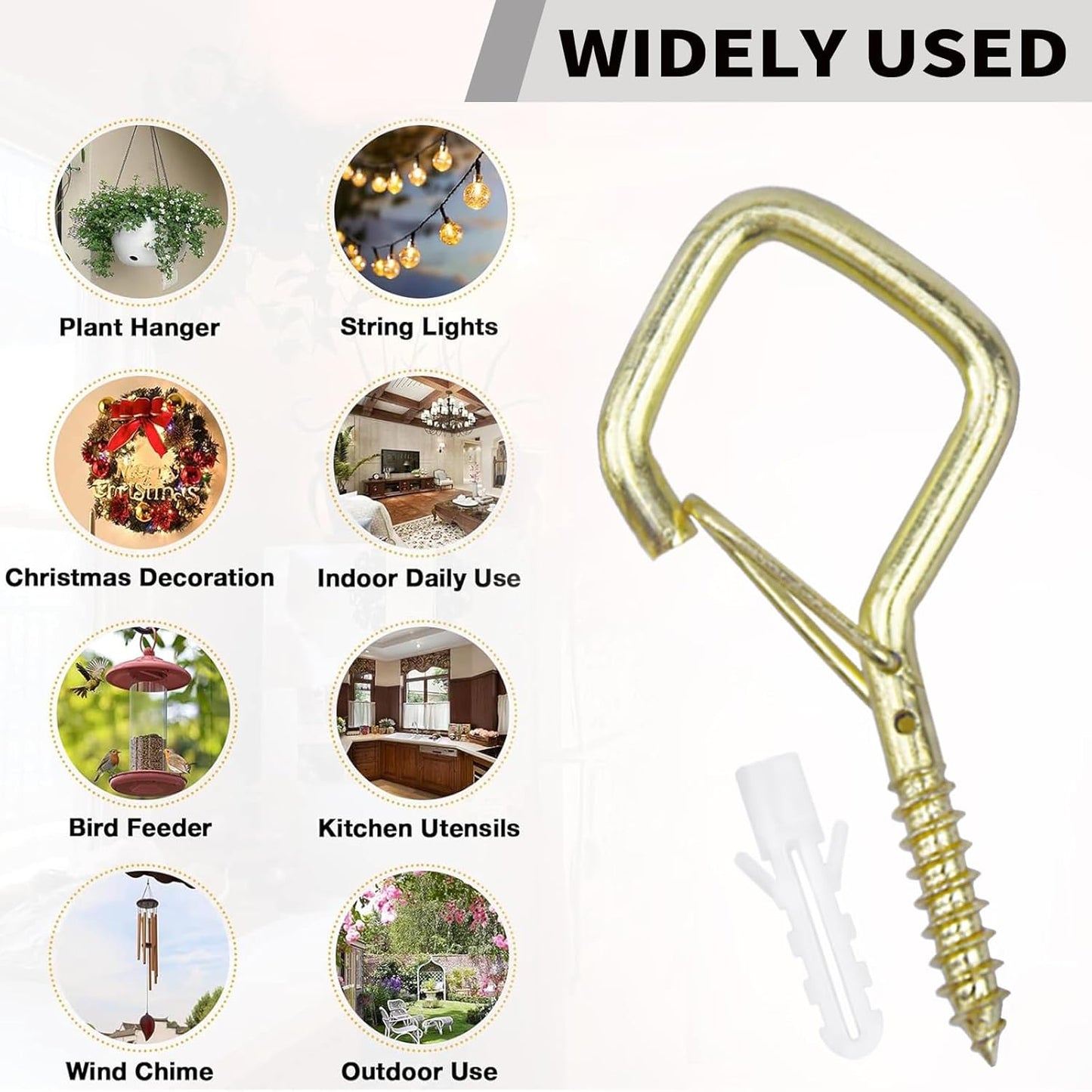35 Ganchos Metal Hebilla Seguridad para Plantas Tazas Campanillas