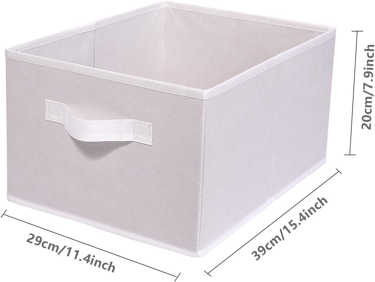 Contenedores plegables dormitorio sala set 4 blanco