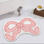 Alfombra baño moño coquette rosa antideslizante microfibra suave