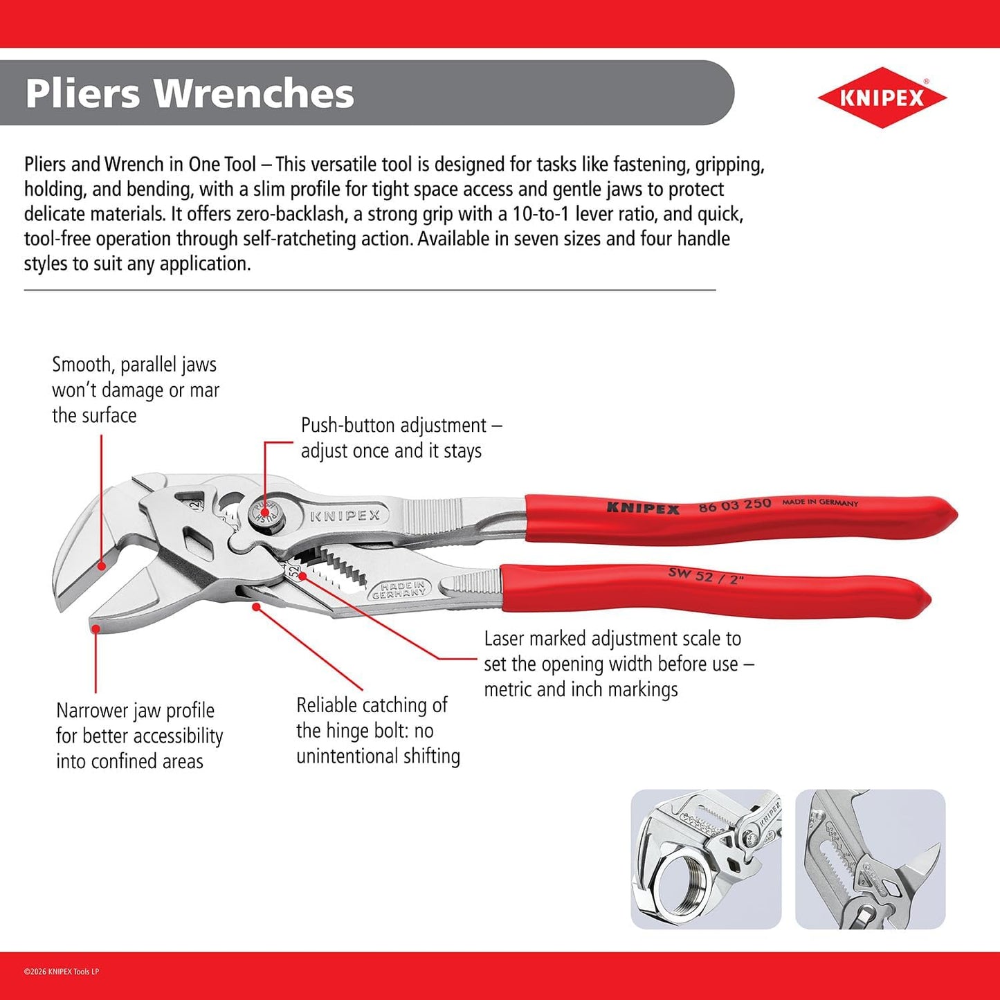Llave alicates mini KniPEX