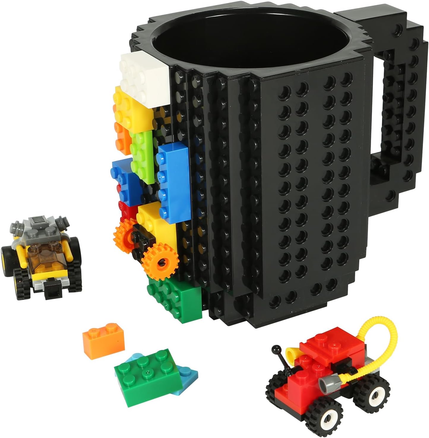 Taza café ladrillo construible para niños y adultos negro