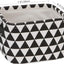 Set 4 cestas plegables geométricas lino algodón negro