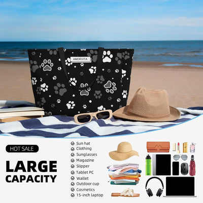 Bolsa viaje playa con bolsillos cremallera portátil ligera
