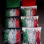 Bandera Italia rojo verde 8 bolsas frijoles cornhole B254