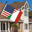 Bandera Italia EE.UU. 2x3ft 150d doble cara decoración patio