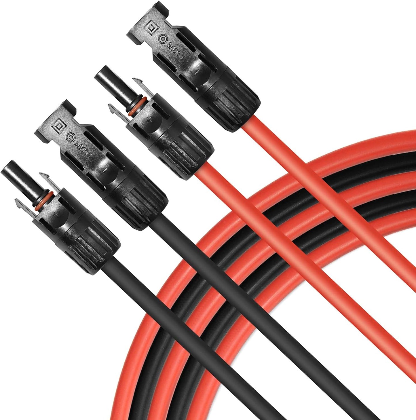 Cable extensión solar 10pies 10AWG con conectores set 2