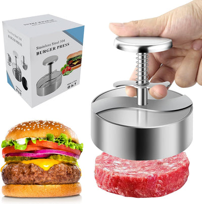 Prensa hamburguesa acero inox 304 antiadherente ajustable