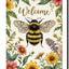 Bandera jardín floral 12x18pulg doble cara decoración exterior