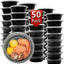 Contenedores reutilizables 28oz con tapas set 50