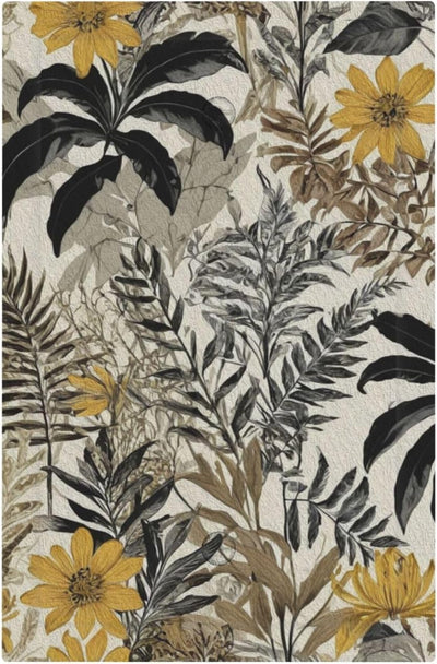 Placa decorativa interruptor diseño bohemio hojas beige