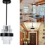 Lámpara colgante isla cocina negro mate 7pulg ajustable
