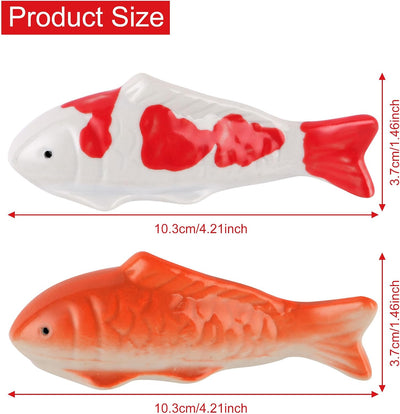 Juego 2 peces cerámica para acuario y jardín de hadas