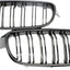 Parrilla riñón frontal ABS BMW Serie 3 12-18 2 Pzas negras