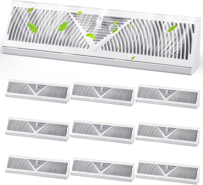 10 Rejillas Ventilación 24pulg Cubiertas Difusor Piso