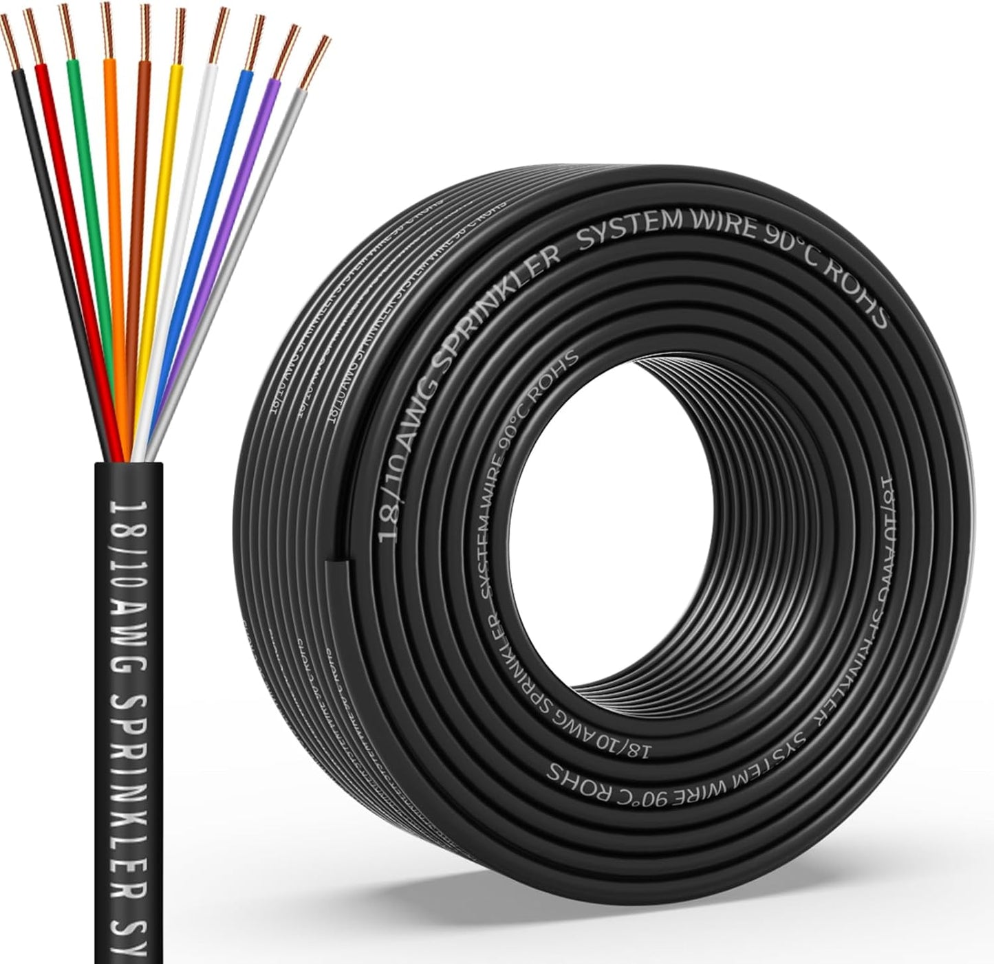 Alambre rociadores 100ft cable riego PVC válvulas