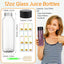 12 Botellas Vidrio 12oz con Tapas Negras Reutilizables