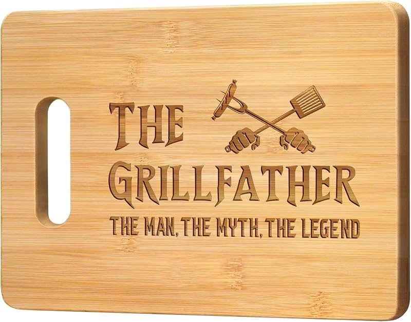 Tabla cortar bambú grabada regalo papá The Grillfather