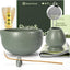 Set 7 Pzas Kit Matcha Cerámica Bambú Cuchara Tamizador