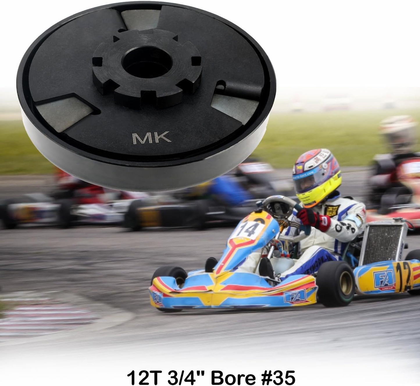 Embrague centrífugo 12T 3/4" #35 Cadena 6.5HP Predator 212