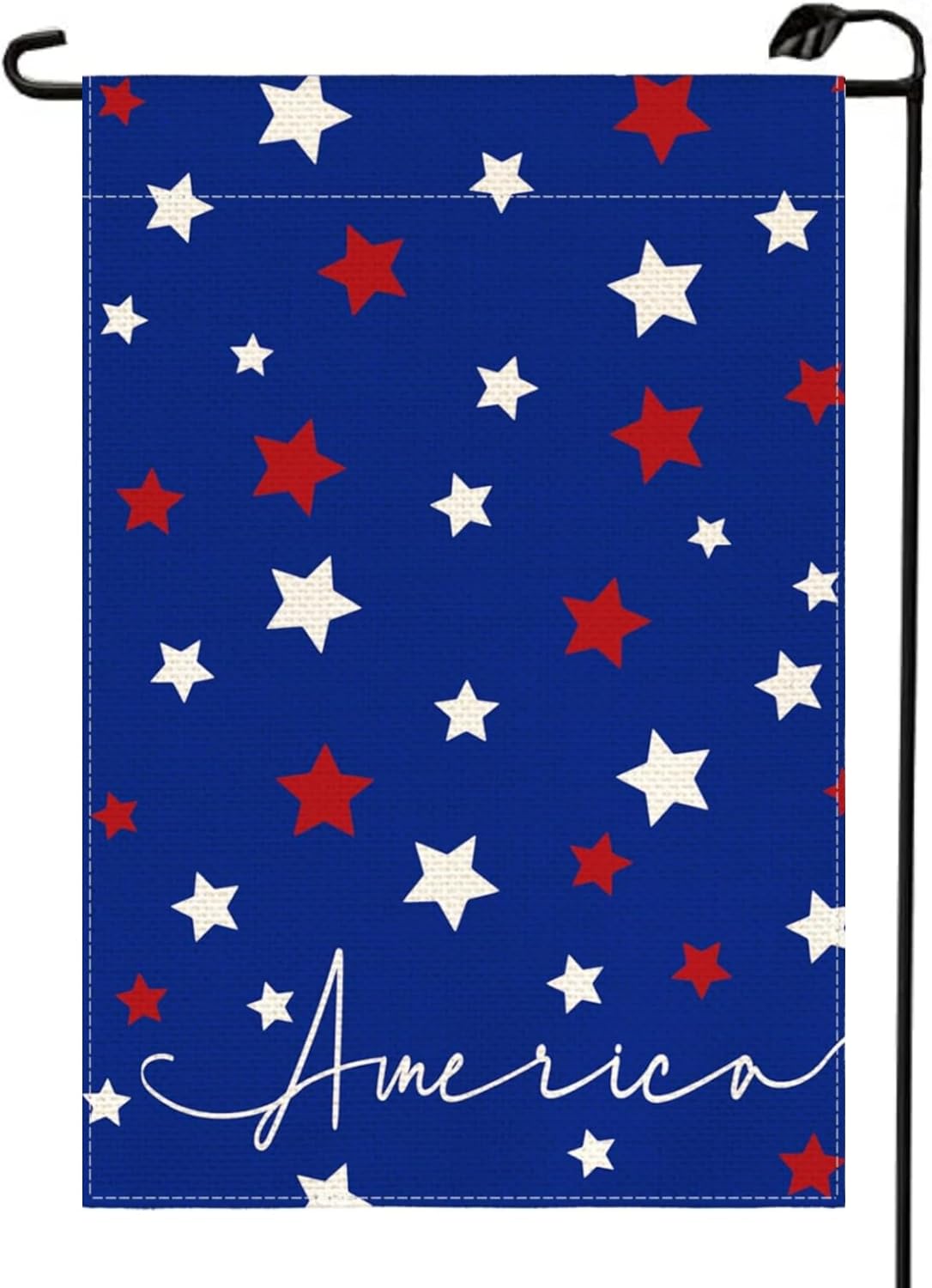 Bandera 4 de Julio 12x18pulg doble cara exterior