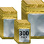300 Bolsas Mylar Resellables 3 Tamaños Ventana Dorado 3x4.7"