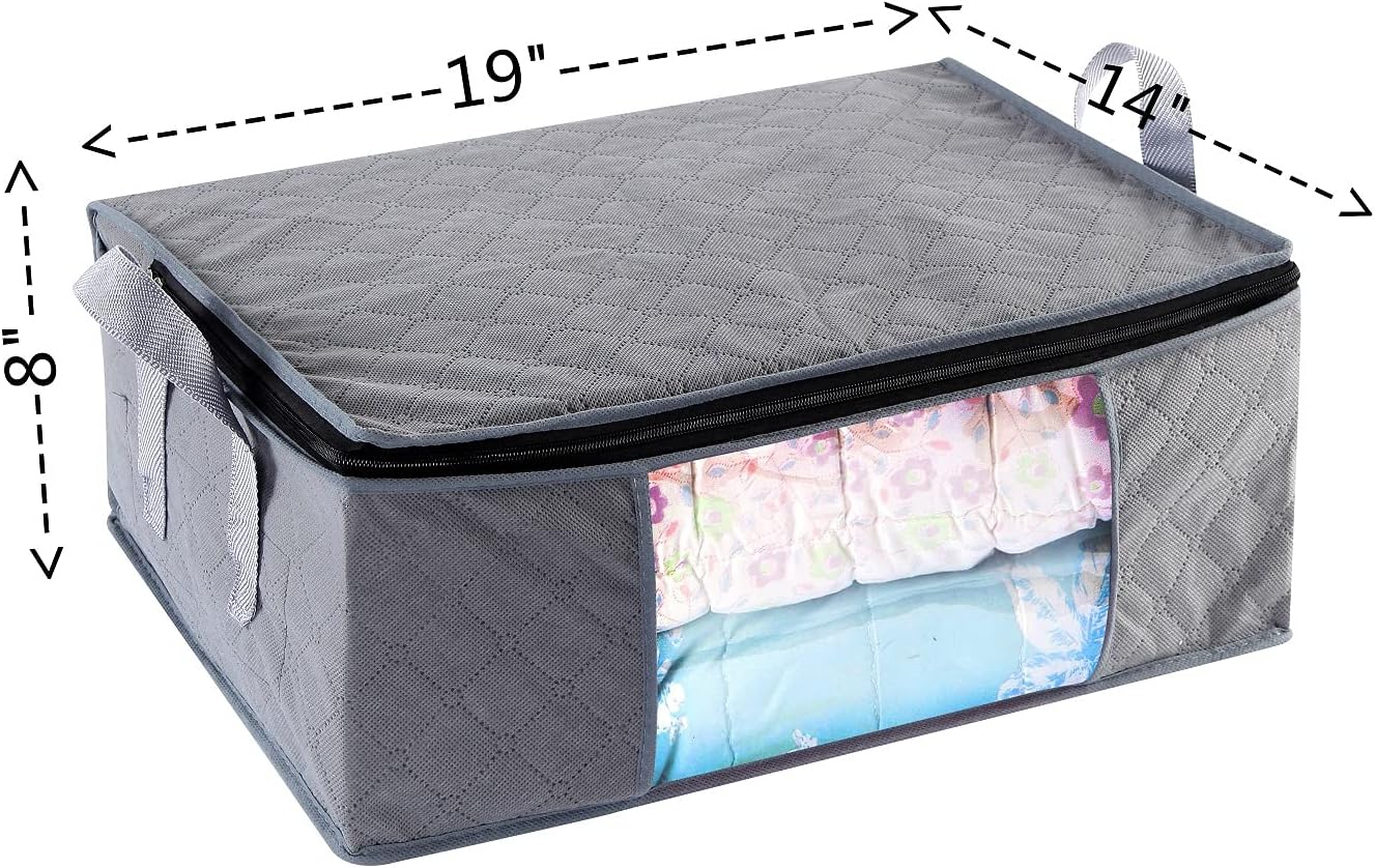 3 Pzas Bolsas Almacenamiento Rectangulares Color Gris